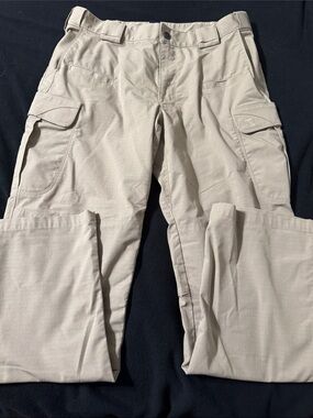 5.11 Tactical Khaki Cargo Pants with Flap Pockets
